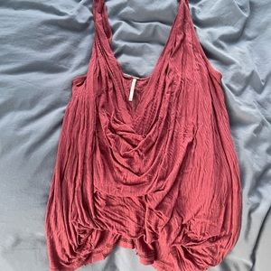 Free People low cut tank top- rust, L